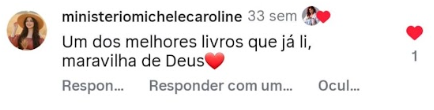 Depoimento real de leitor do livro Portal 7 publicado no Instagram